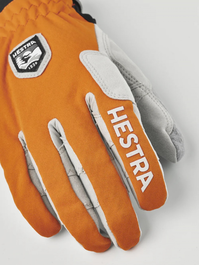 Women's Hestra Ergo Grip Windstopper Race Cross Country Ski Gloves Orange | ASOQFC701