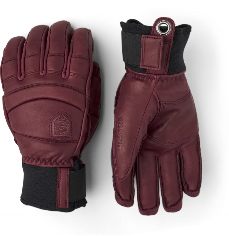 Women\'s Hestra Fall Line Ski Gloves Bordeaux | BZEMWN724