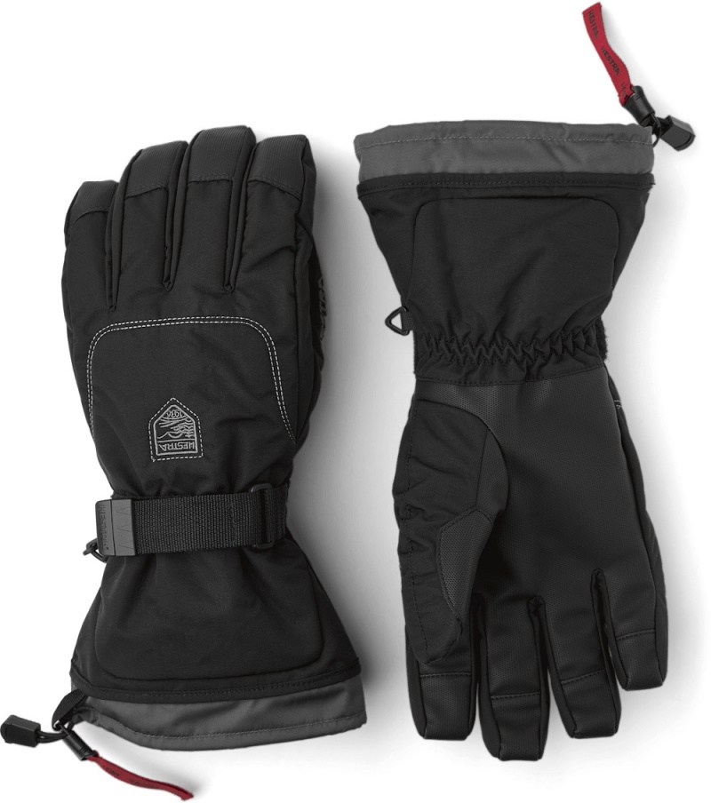 Women\'s Hestra Gauntlet Sr. Ski Gloves Black | ZVTXMR518