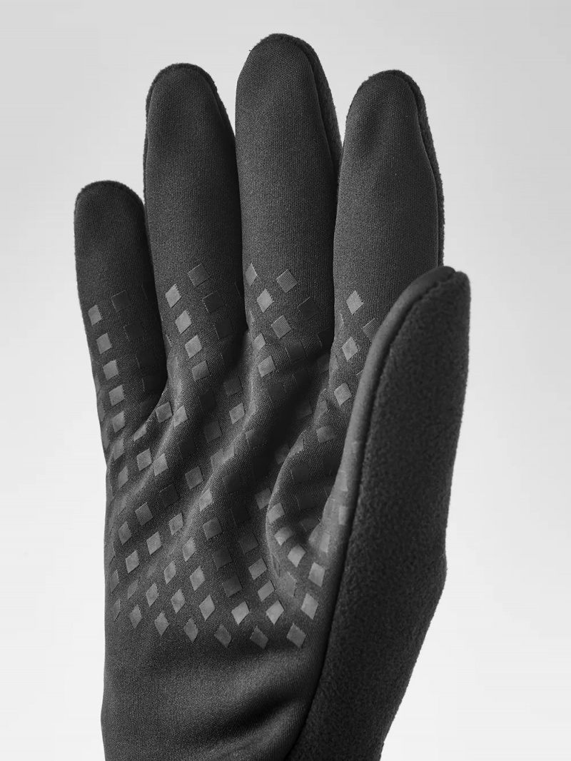 Women's Hestra Infinium Fleece Outdoor & Hiking Gloves Black | UEFRZA039