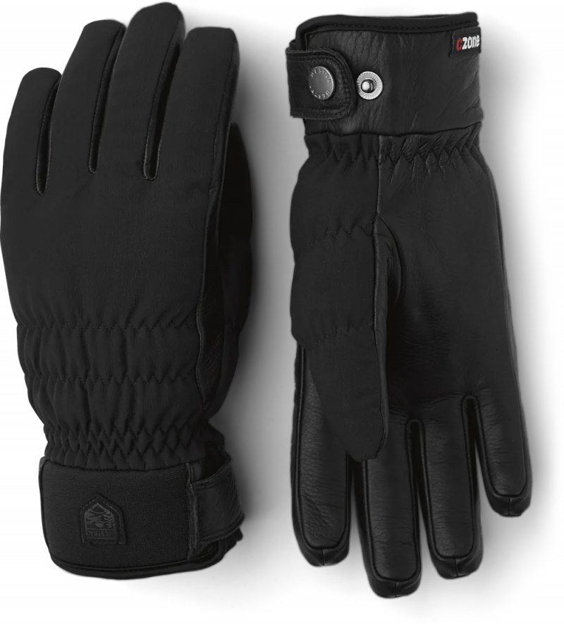 Women\'s Hestra Luomi CZone Female Ski Gloves Black | KSQYVF516