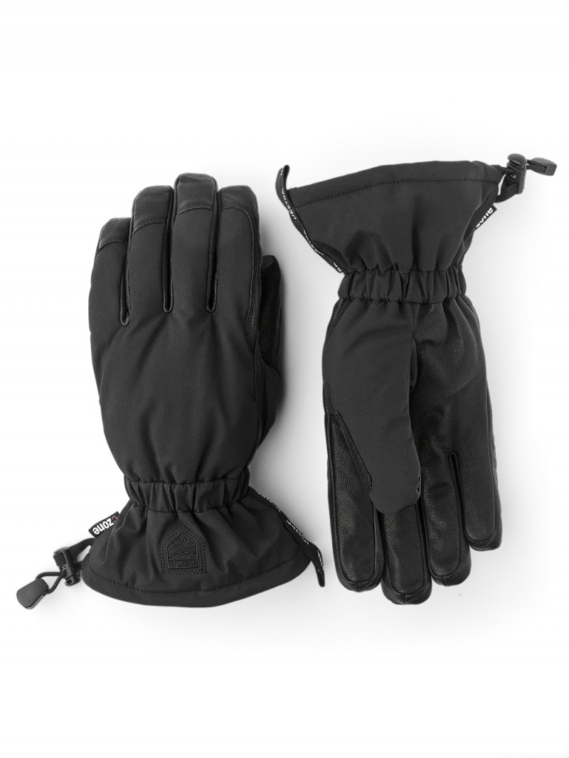 Women\'s Hestra Mist Ski Gloves Black | YLZFHD951