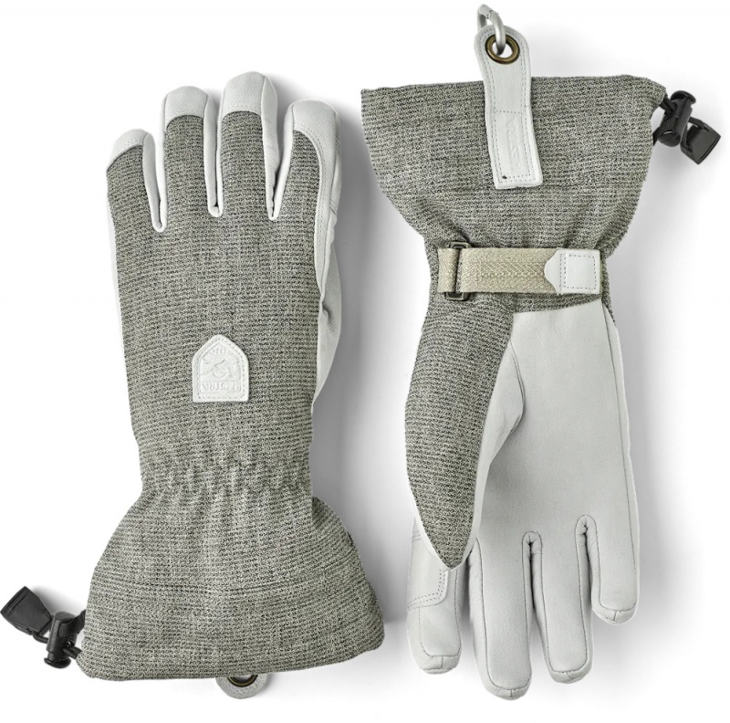 Women\'s Hestra Patrol Gauntlet Ski Gloves Light Grey | FJSQCV703