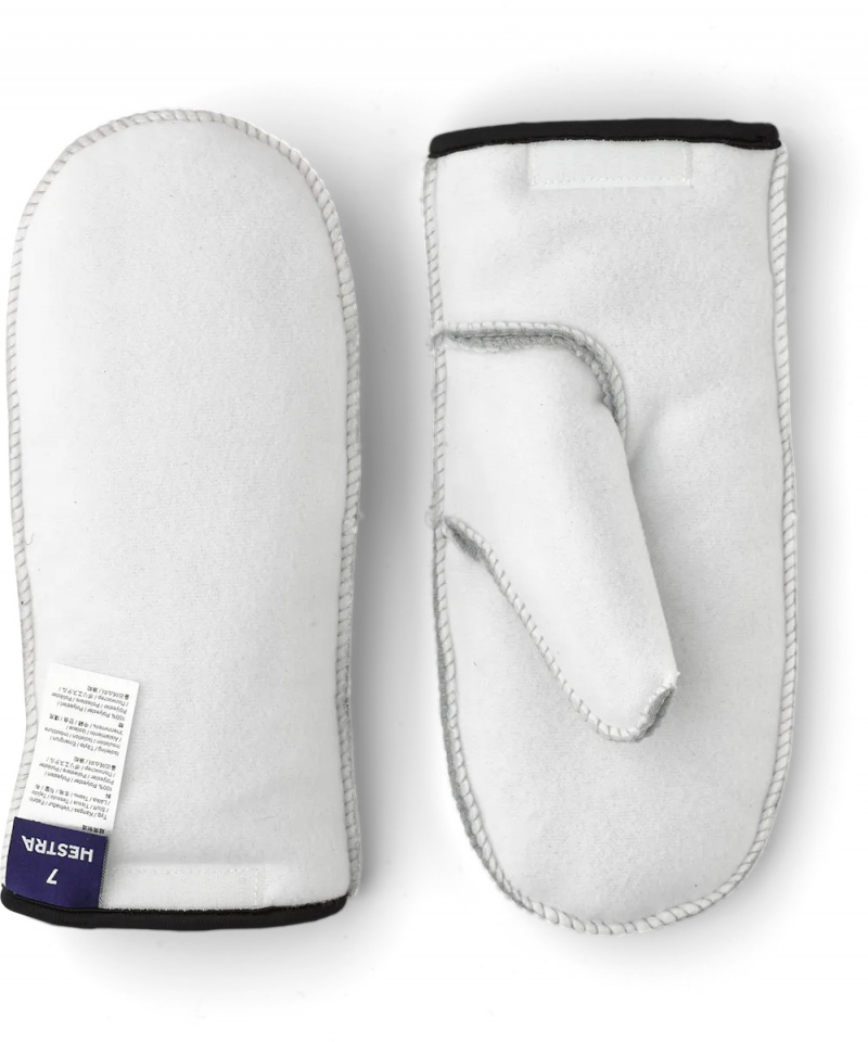 Women\'s Hestra Patrol Liner Mitt Liners & Inner Gloves White | QPYAFG256