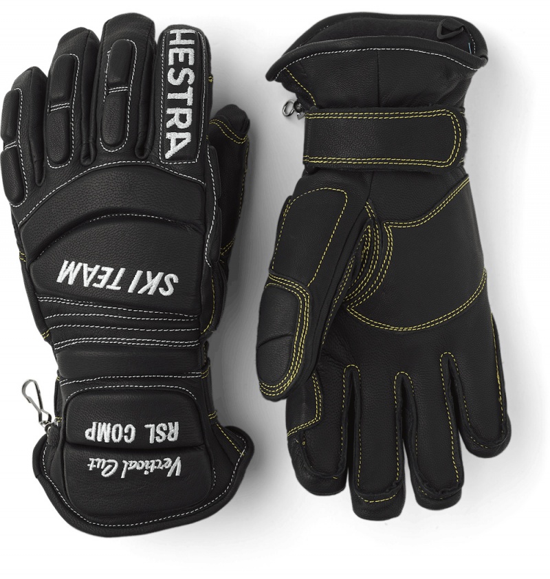 Women\'s Hestra RSL Comp Vertical Cut Ski Gloves Black | DZUTQV956