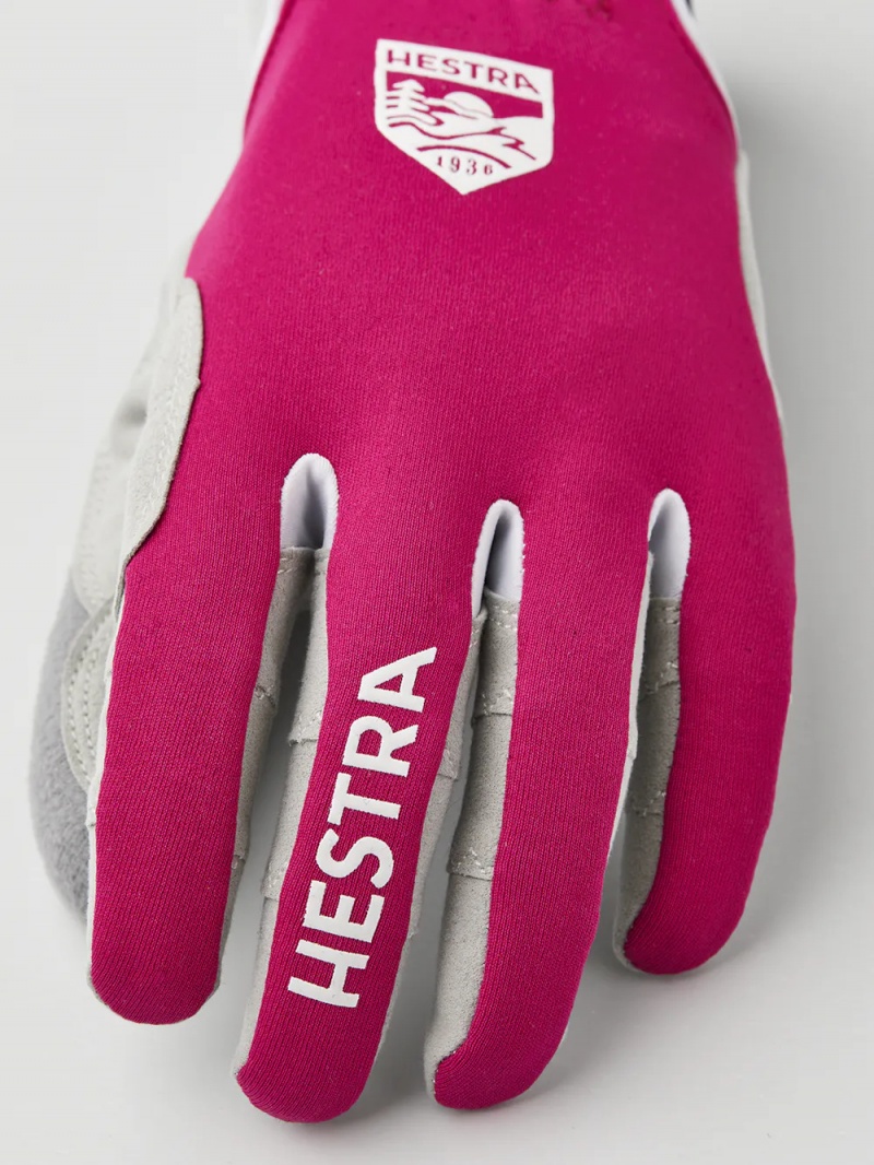 Women's Hestra XC Ergo Grip Cross Country Ski Gloves Fuchsia | YEPLKS190