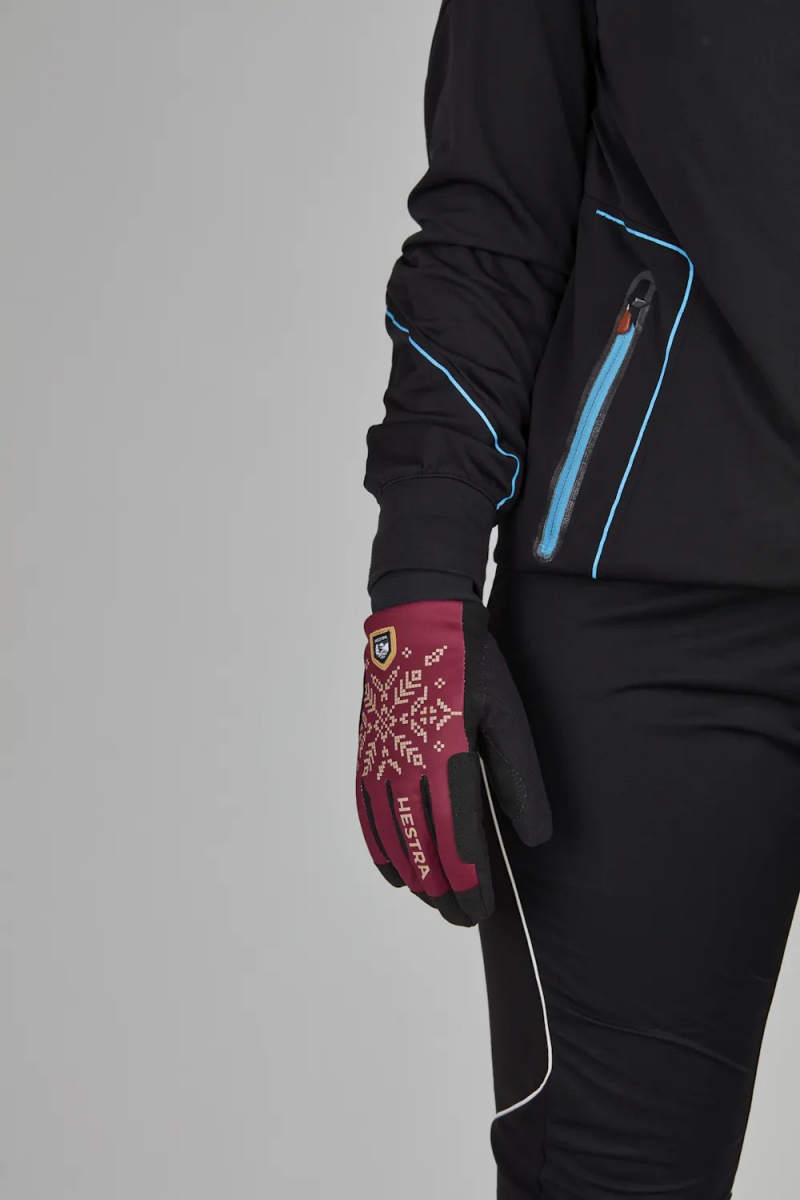 Women's Hestra XC Primaloft Bike & Mtb Gloves Bordeaux | MRAYWI270